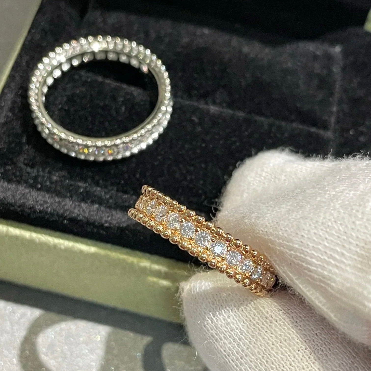 VCA PERLEE DIAMOND SILVER RING