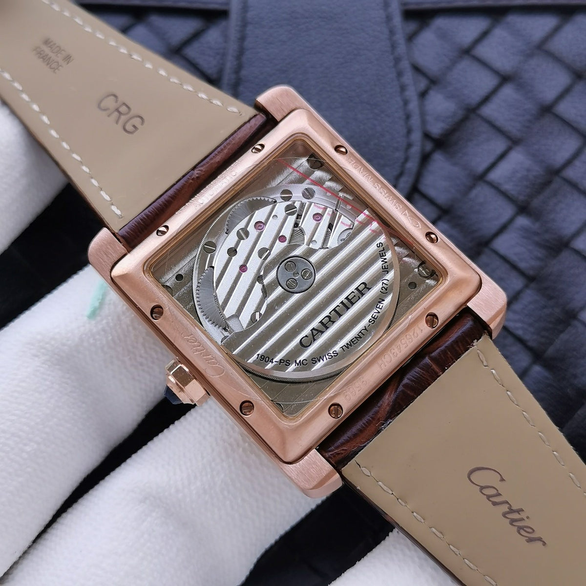 CARTIER TANK MC SECOND TIME ROSE GOLD DIAMOND BEZEL