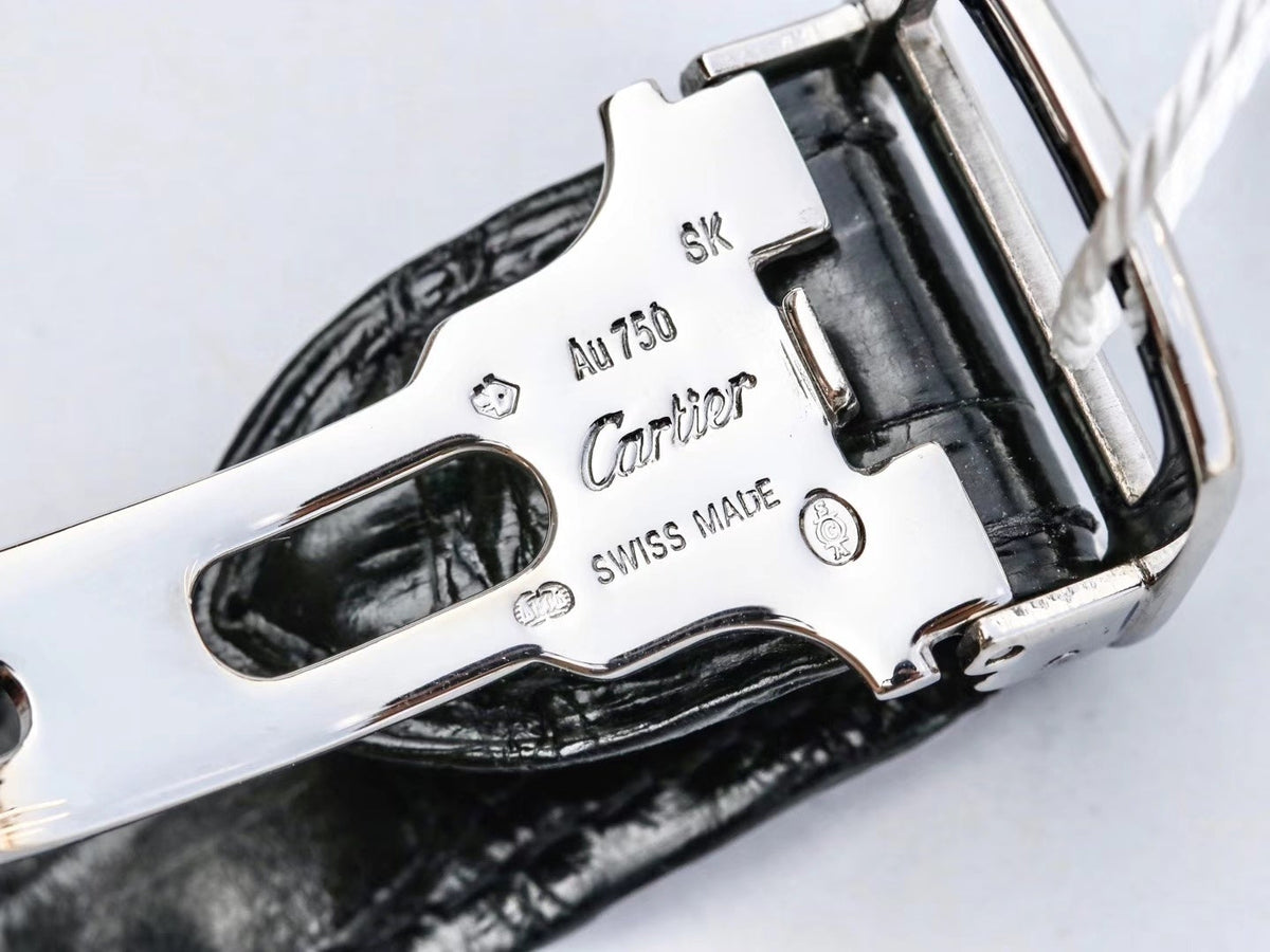 CARTIER BALLON BLEU 42MM BLACK LEATHER
