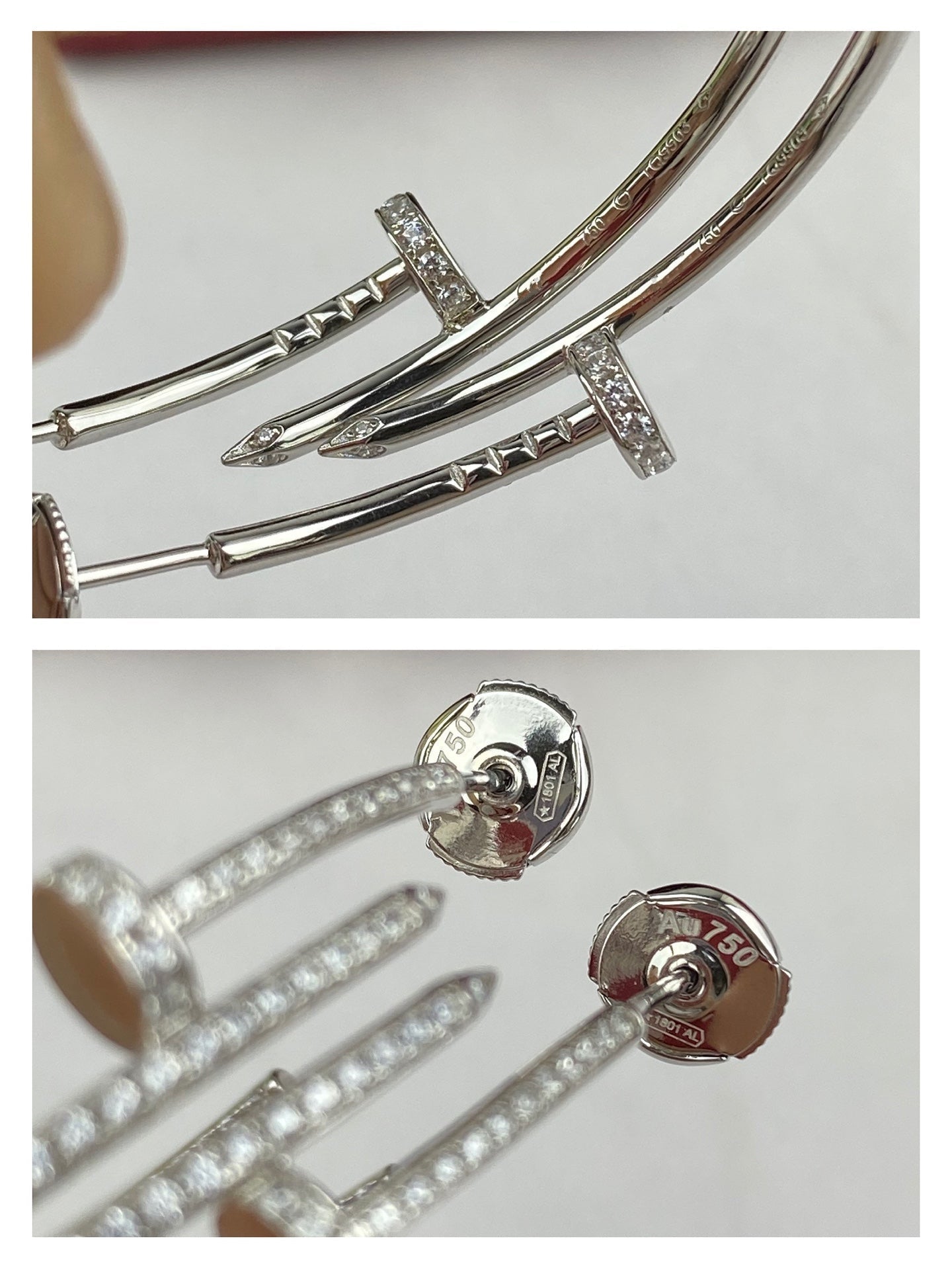 CARTIER JUSTE EARRINGS FULL DIAMONDS 1.8MM