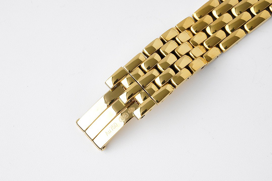 CARTIER PANTHERE 27MM GOLD CASE DIAMOND BEZEL WHITE DIAL