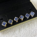 VCA CLOVER PIETERSITE MEDIUM STUD EARRINGS