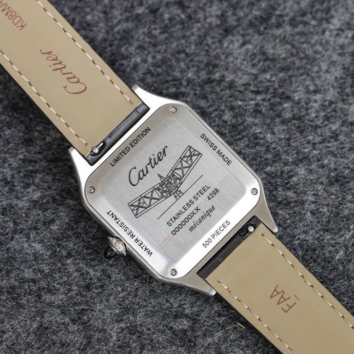 CARTIER SANTOS DUMONT LADY GOLD CASE CROCODILE STRAP