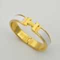 HERMES H WHITE BRACELET