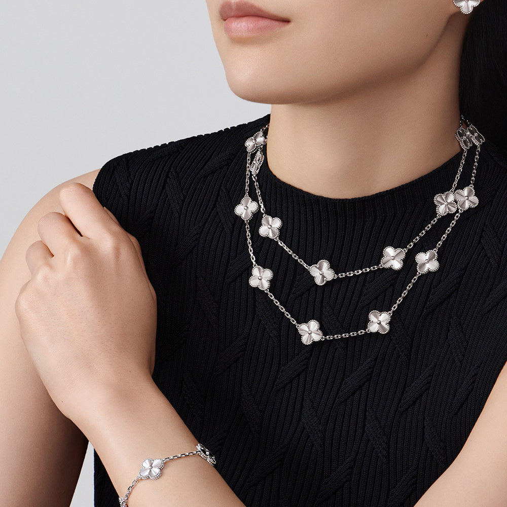 VCA CLOVER 20 MOTIFS DIAMOND SILVER