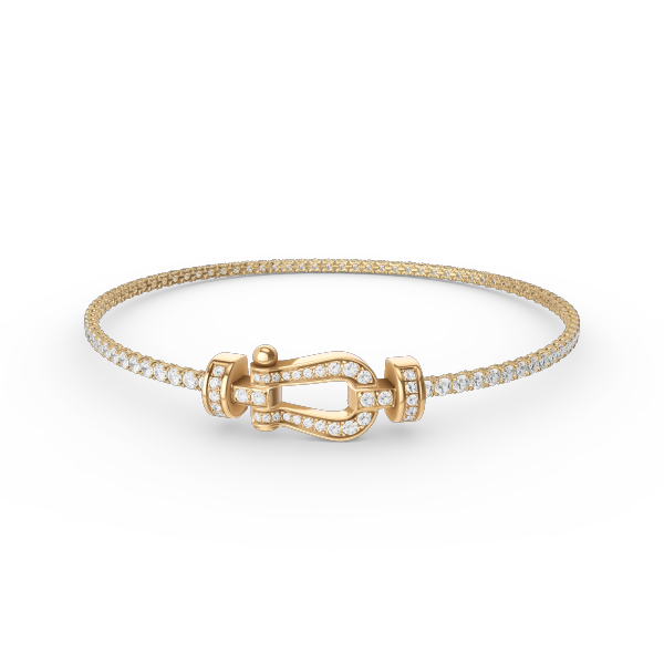 FRED FORCE HORSESHOE DIAMOND TENNIS BRACELET
