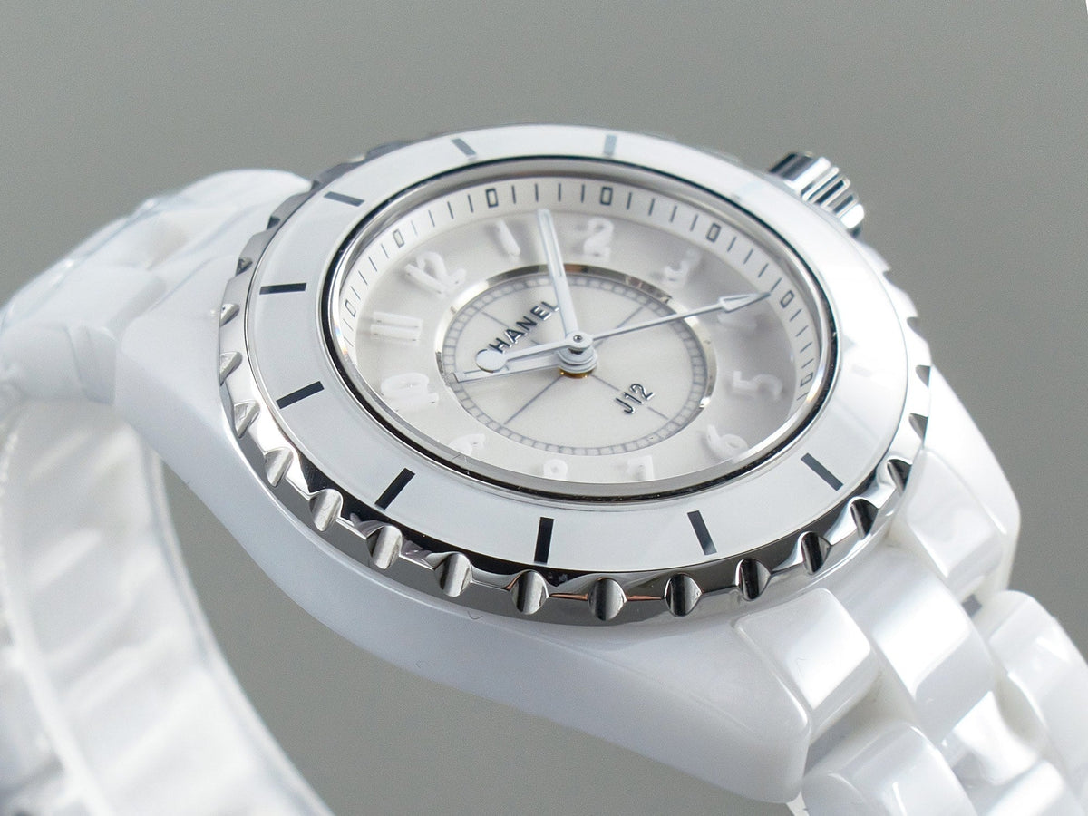 CHANEL J12 Quartz White Ceramic White Numerals White Dial