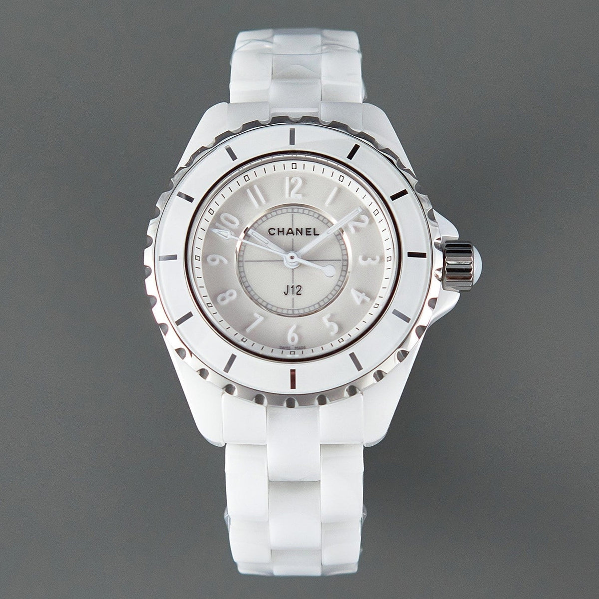 CHANEL J12 Quartz White Ceramic White Numerals White Dial