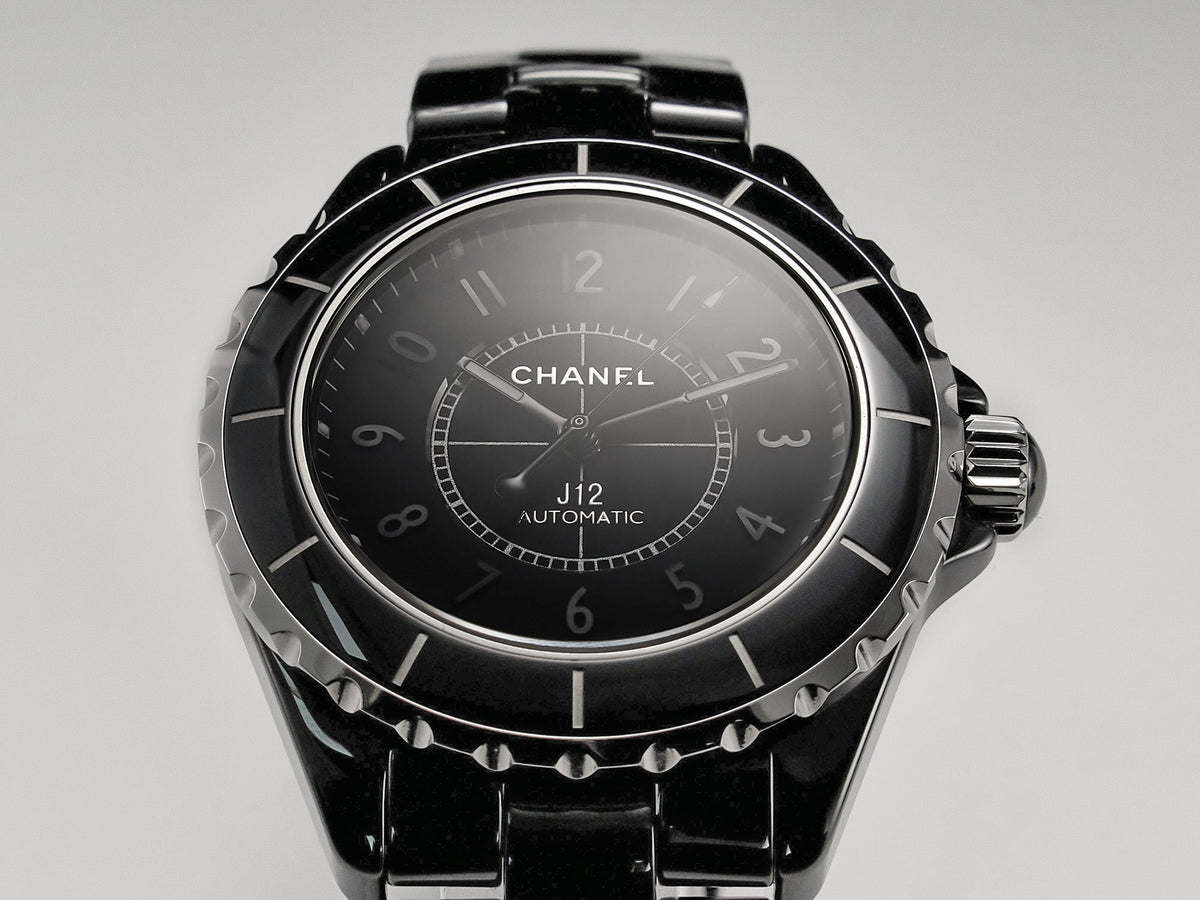 CHANEL J12 Automatic Black Ceramic Black Numerals Black Dial Black Steel Hands