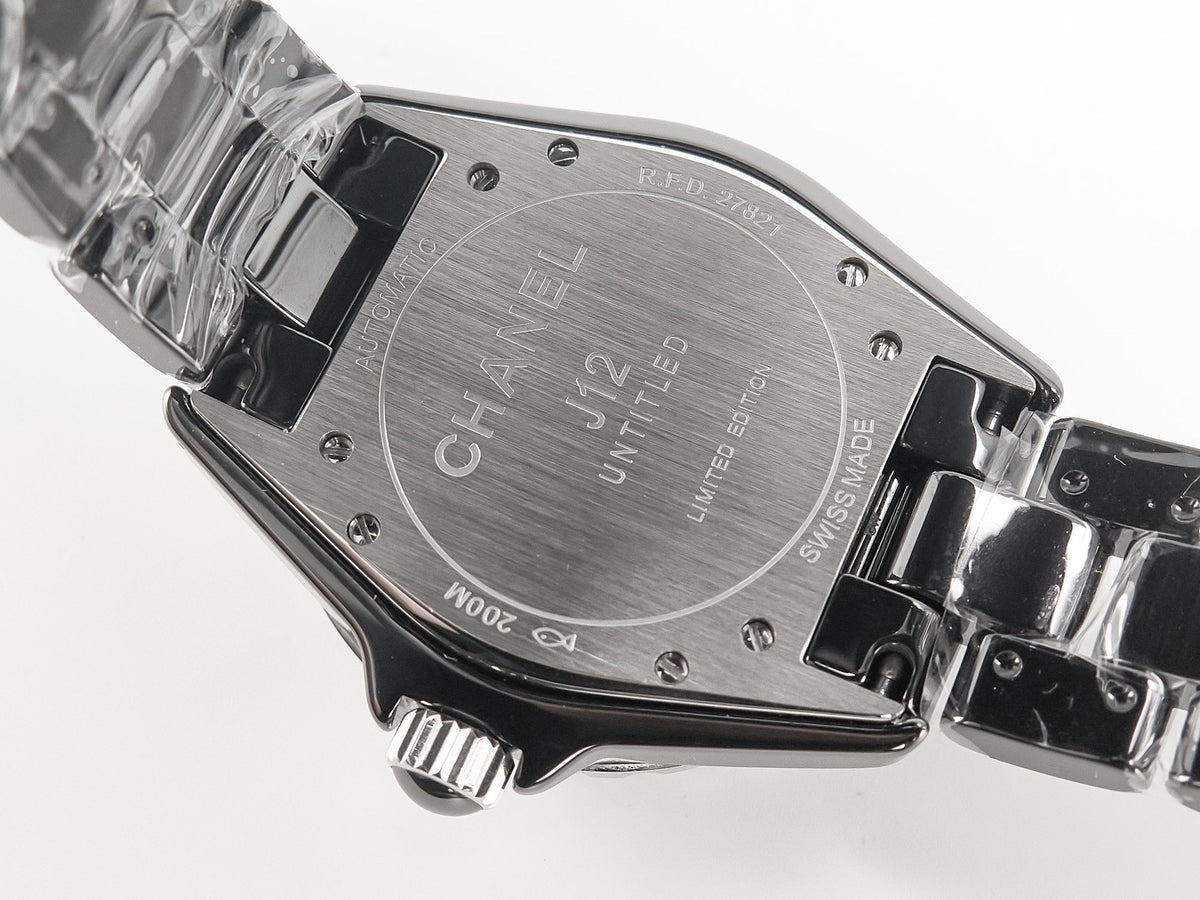 CHANEL J12 38mm Automatic Limited Untitled H5582 Black Ceramic Black Steel Dial