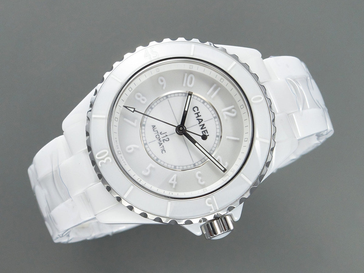 CHANEL J12 Automatic White Ceramic White Numerals Black White Hands White Dial